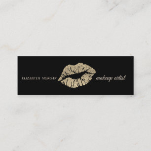Moderne einfache Glitter Lippen, Visagist Mini Visitenkarte