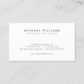 Moderne, einfache Gold Circle White Business Card Visitenkarte (Rückseite)