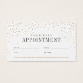 Moderne, einfache Gold Glitzer Terminkarte (Vorderseite)