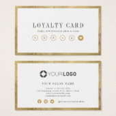 Moderne, einfache Gold-Grenze-Visitenkarte (Vorne & Hinten)