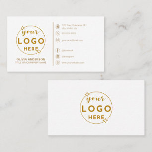 Moderne einfache Gold-Logo benutzerdefinierte Icon Visitenkarte
