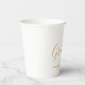 Moderne, einfache Gold-Script-Graduierungspartei Pappbecher (Rechts)