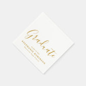 Moderne, einfache Gold-Script-Graduierungspartei Serviette (Ecke)