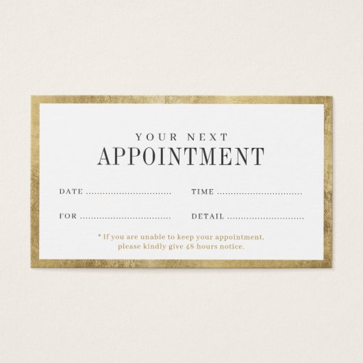 Moderne, einfache Goldgrenzübertrittskarte (Vorderseite)