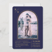 Moderne, einfache Goldmedaille Einladung (Vorderseite)