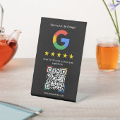 Moderne einfache Google-Bewertungs-QR-Code-Unterne Sockelschild (In SItu)