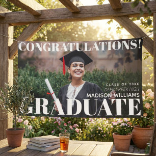 Moderne einfache Gratulation Absolventenfoto Banner