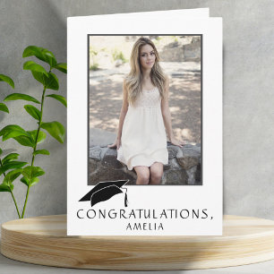 Moderne einfache Gratulations-Abschlussfoto Karte
