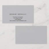 Moderne, einfache Grau-Color-Consultant-Visitenkar Visitenkarte (Vorne/Hinten)