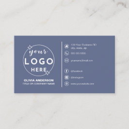 Moderne einfache graue Logo-Custom-Icons Social Me Visitenkarte