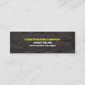 Moderne, einfache graue Steine Konstruktion Mini Visitenkarte (Vorderseite)