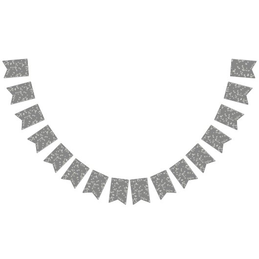 Moderne, einfache graue Terrazzo Wimpelkette (Alle)