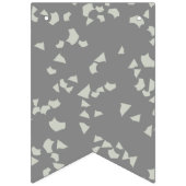 Moderne, einfache graue Terrazzo Wimpelkette (Zweite Fahne)