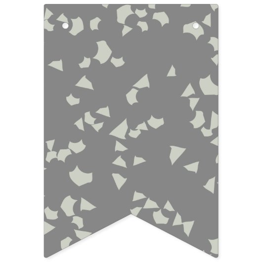 Moderne, einfache graue Terrazzo Wimpelkette (Zweite Fahne)