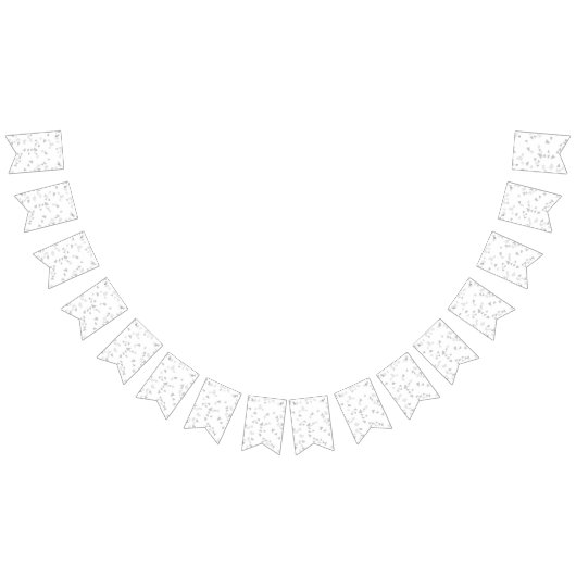 Moderne, einfache graue Weiße Terrazzo Wimpelkette (Alle)