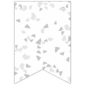 Moderne, einfache graue Weiße Terrazzo Wimpelkette (Zweite Fahne)