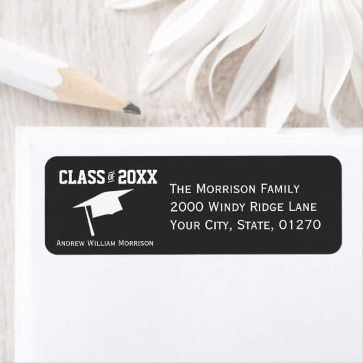 Moderne, einfache Gray Graduation Cap Class 20XX (Insitu)