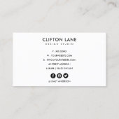 MODERNE EINFACHE GRAY YELLOW PERSONAL FOTO IDENTIT VISITENKARTE (Rückseite)