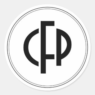 Moderne einfache grundlegende schicke schwarze runder aufkleber