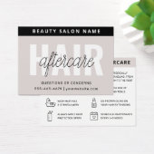 Moderne, einfache Haarverlängerung Aftercare Card (Schreibtisch)