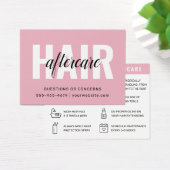 Moderne, einfache Haarverlängerung Aftercare Card (Schreibtisch)