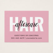 Moderne, einfache Haarverlängerung Aftercare Card (Vorderseite)