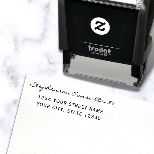 Moderne einfache handschriftliche Rücksendeadresse Permastempel