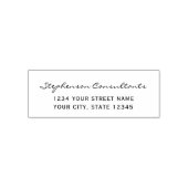 Moderne einfache handschriftliche Rücksendeadresse Permastempel (Design)
