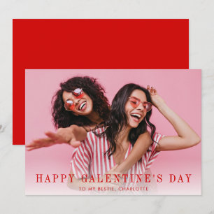 Moderne einfache Happy Galentine's Day Foto Feiertagskarte