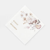 Moderne einfache Herbst-Trockenblumen- und Blätter Serviette (Ecke)