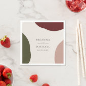 Moderne, einfache Herbstfarben Hochzeit Serviette (Beispiel)