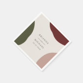 Moderne, einfache Herbstfarben Hochzeit Serviette (Ecke)