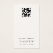 Moderne, einfache Herz-Ohrringe-Display-Karte (Rückseite)