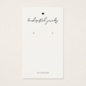 Moderne, einfache Herz-Ohrringe-Display-Karte (Vorderseite)