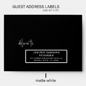 Moderne, einfache Hochzeit 24 Gästetiketten Aufkleber