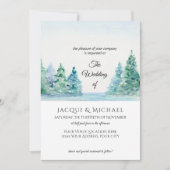 Moderne, einfache Hochzeit am Bergsee Einladung (Vorderseite)