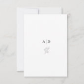 Moderne einfache Hochzeit danke Karte (Rückseite)