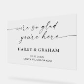 Moderne einfache Hochzeit Elegante Kalligrafie Wil Acrylschild (Winkel)