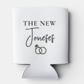 Moderne, einfache Hochzeit kann kühler werden Dosenkühler (Rückseite)