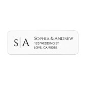 Moderne einfache Hochzeit Minimalistische Monogram (Vorne)