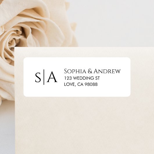 Moderne einfache Hochzeit Minimalistische Monogram