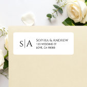 Moderne einfache Hochzeit Minimalistische Monogram