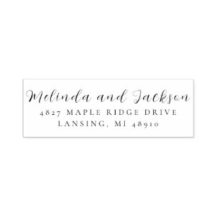 Moderne einfache Hochzeit Permastempel