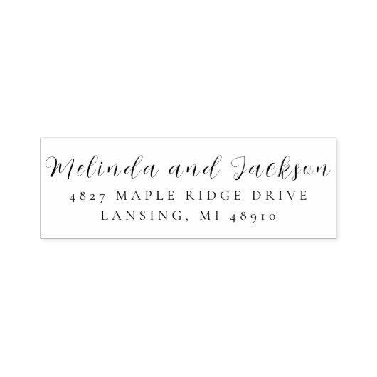 Moderne einfache Hochzeit Permastempel (Design)