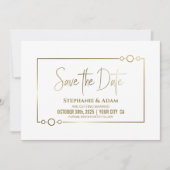 Moderne einfache Hochzeit retten das Datum Save The Date (Vorderseite)