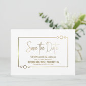 Moderne einfache Hochzeit retten das Datum Save The Date (Stehend Vorderseite)