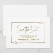 Moderne einfache Hochzeit retten das Datum Save The Date (Vorne/Hinten)