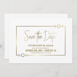 Moderne einfache Hochzeit retten das Datum Save The Date