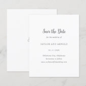 Moderne einfache Hochzeit - Rettet das Datum (Vorne/Hinten)