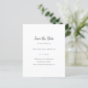 Moderne einfache Hochzeit - Rettet das Datum